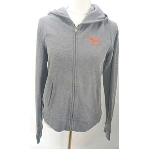 Victoria's Secret Sequin Ombre Orange Gray Full Zip Hoodie Size Large Rare